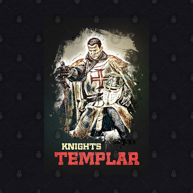 Knights Templar / The crusader / abstract captivating portrait / Living History by Naumovski